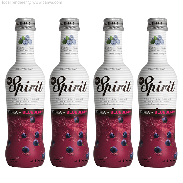 Cocktail Spirit Blueberry 5,5º 275cc X4