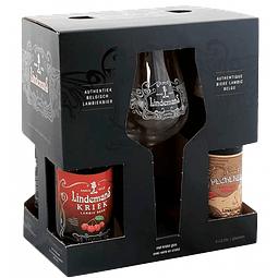 Pack regalo Lindemans 4 Cervezas + Copa Sensorik