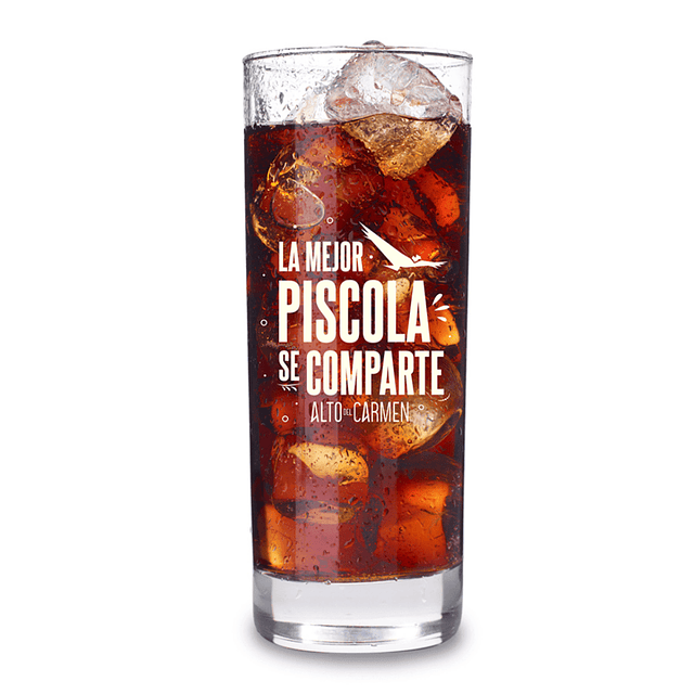  Vaso La mejor piscola se comparte 450 ml.