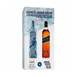 Whisky JOHNNIE WALKER Black Label  +  White Walker 750ml