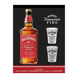 Pack Jack Daniels Fire 750cc + 2 Vasos shots