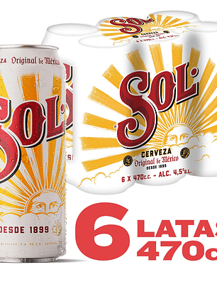Pack Sol 470ml Lata x6