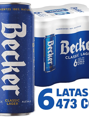 Pack Becker 473ml Lata x6