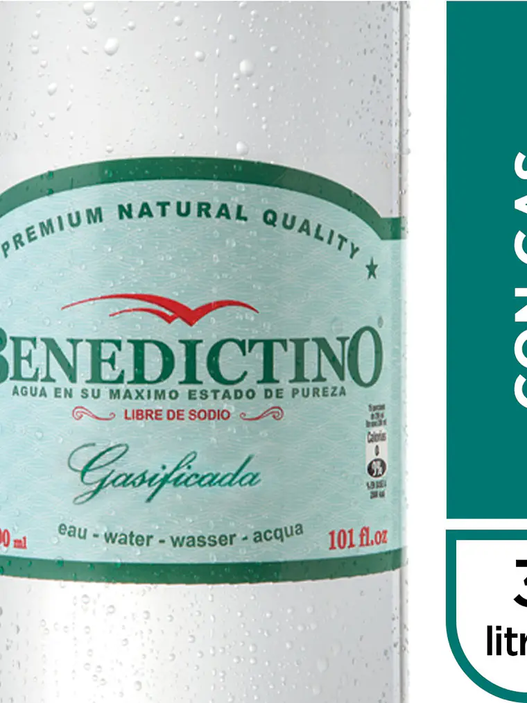 Benedictino Con Gas 3Lt 1