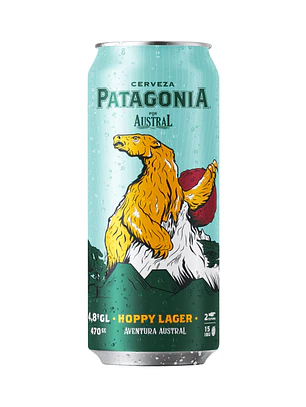Austral Patagonia Hoppy Lager Lata 470Cc