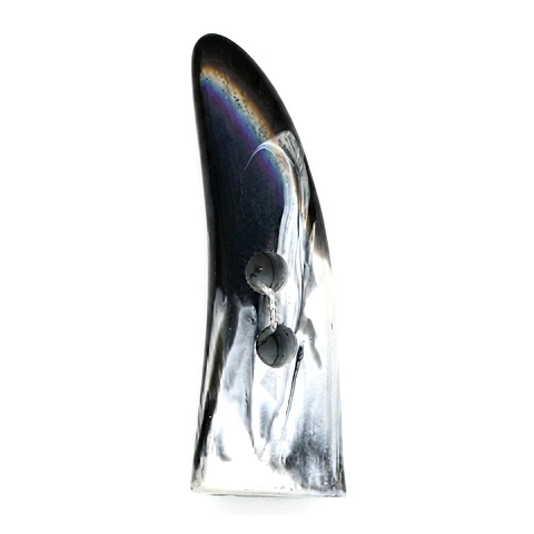 Botón Cachito de Poliéster Hueso Negro 5 cm para Confección