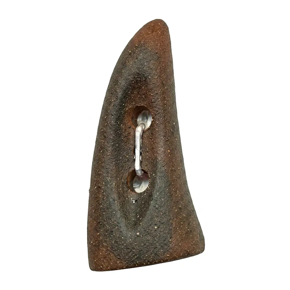 Botón Cachito Poliéster Largo 3cm Café Carey Texturizado - botones.cl 1