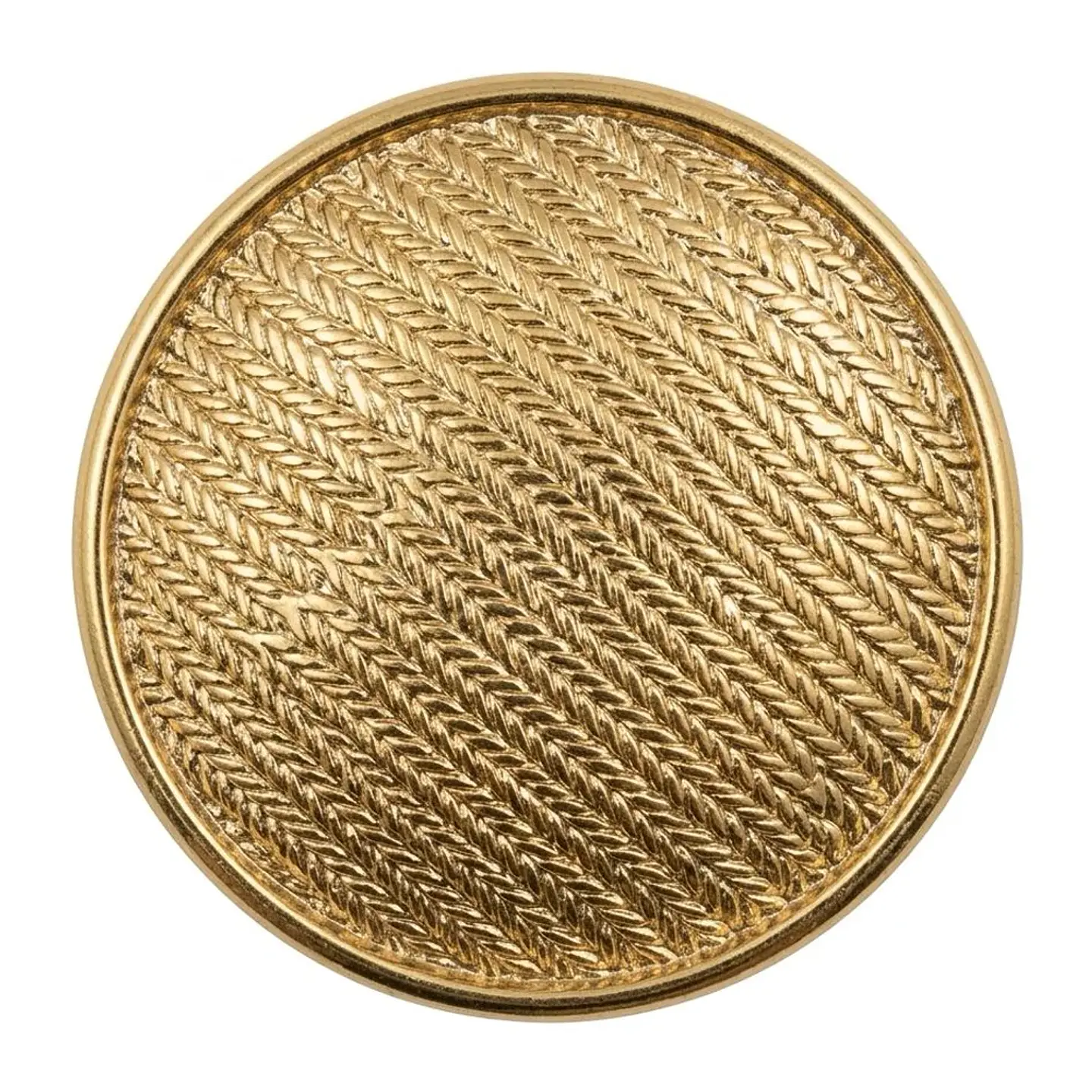 Botón Poliéster Metalizado Dorado Redondo 22mm LM19 1