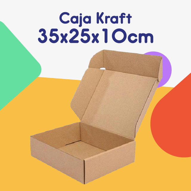 Caja Cartón 35x25x10 cm Uni. Kraft