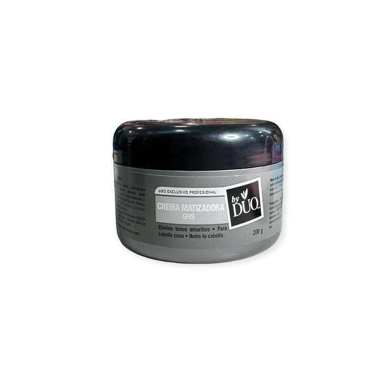 Duo Crema Matizadora Gris Elimina Tonos Amarillos Cabello Cano 200 g 1