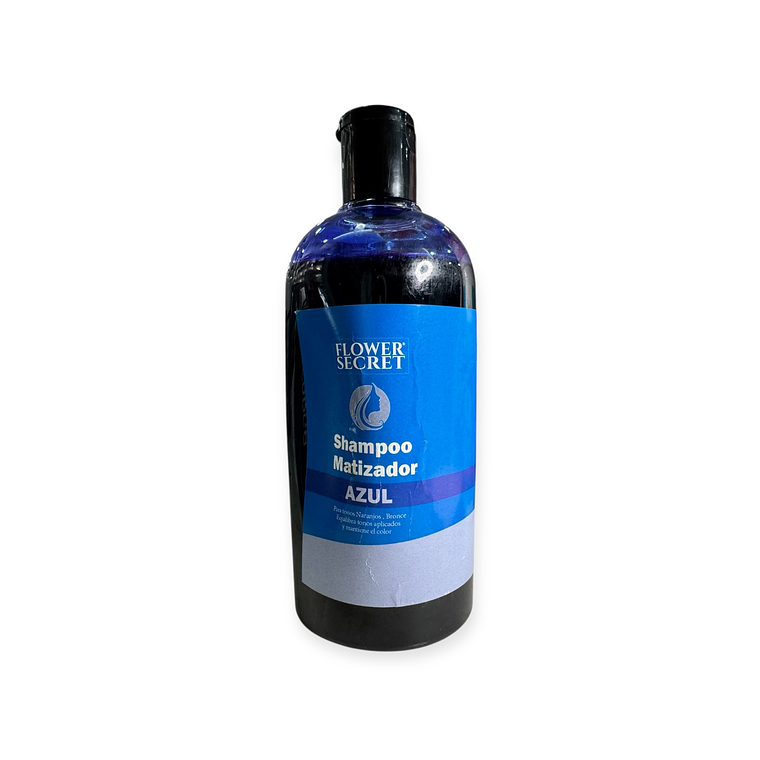 Flower Secret Shampoo Matizador Azul Para Tonos Naranja, Bronce 500 ml 1