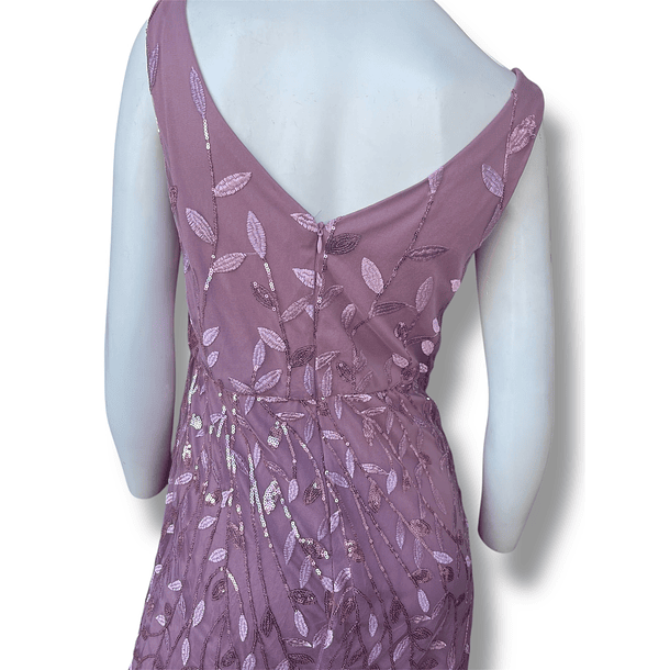 Vestido rosado lentejuelas corte sirena 3