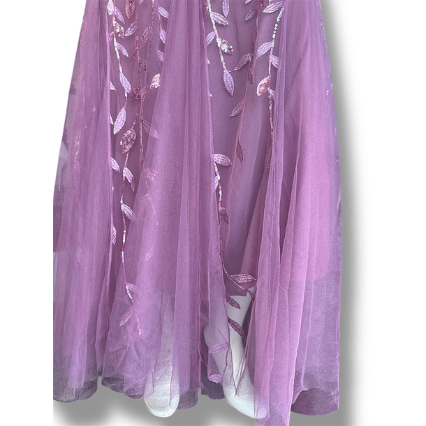 Vestido rosado lentejuelas corte sirena 4