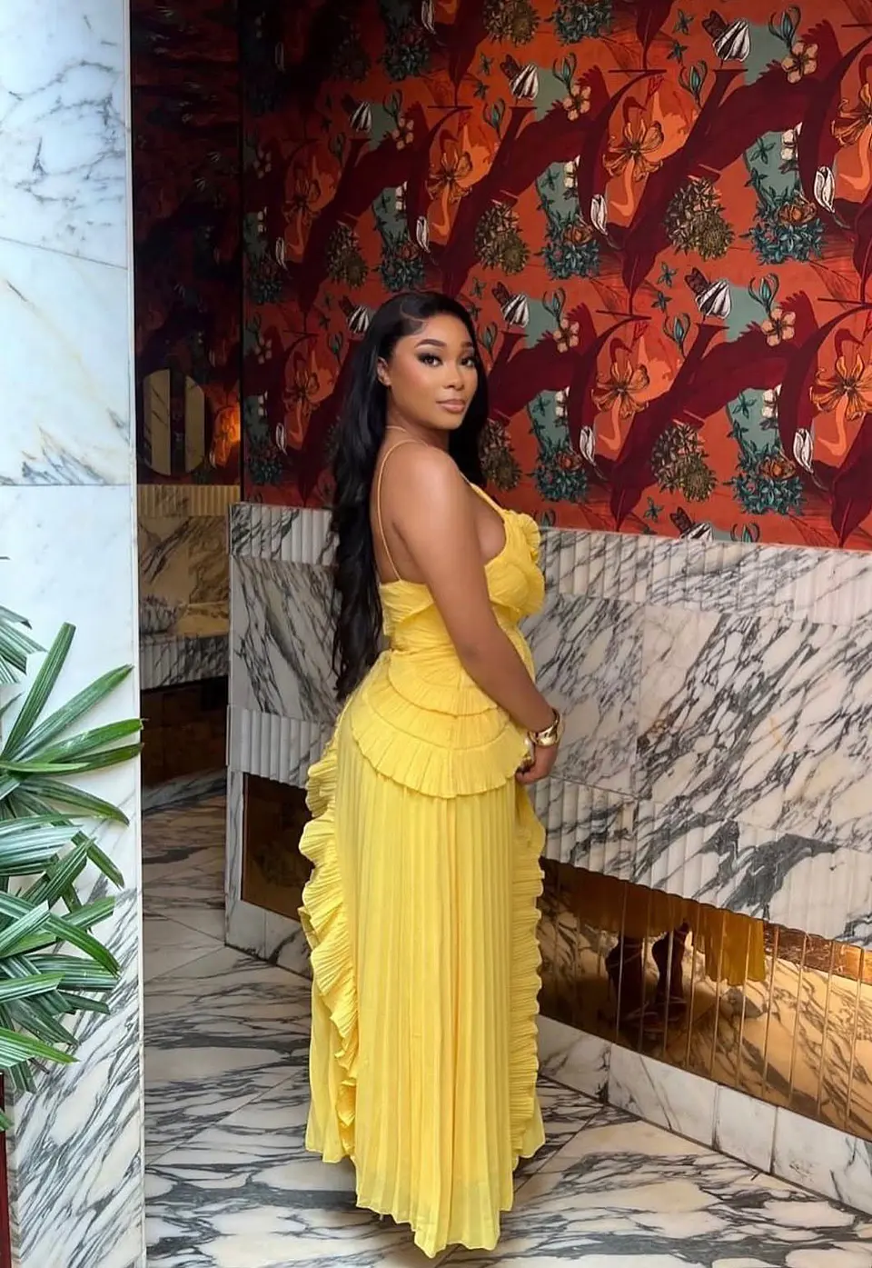 Diva Midi Dress Yellow 2