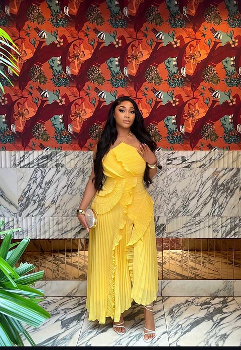 Diva Midi Dress Yellow