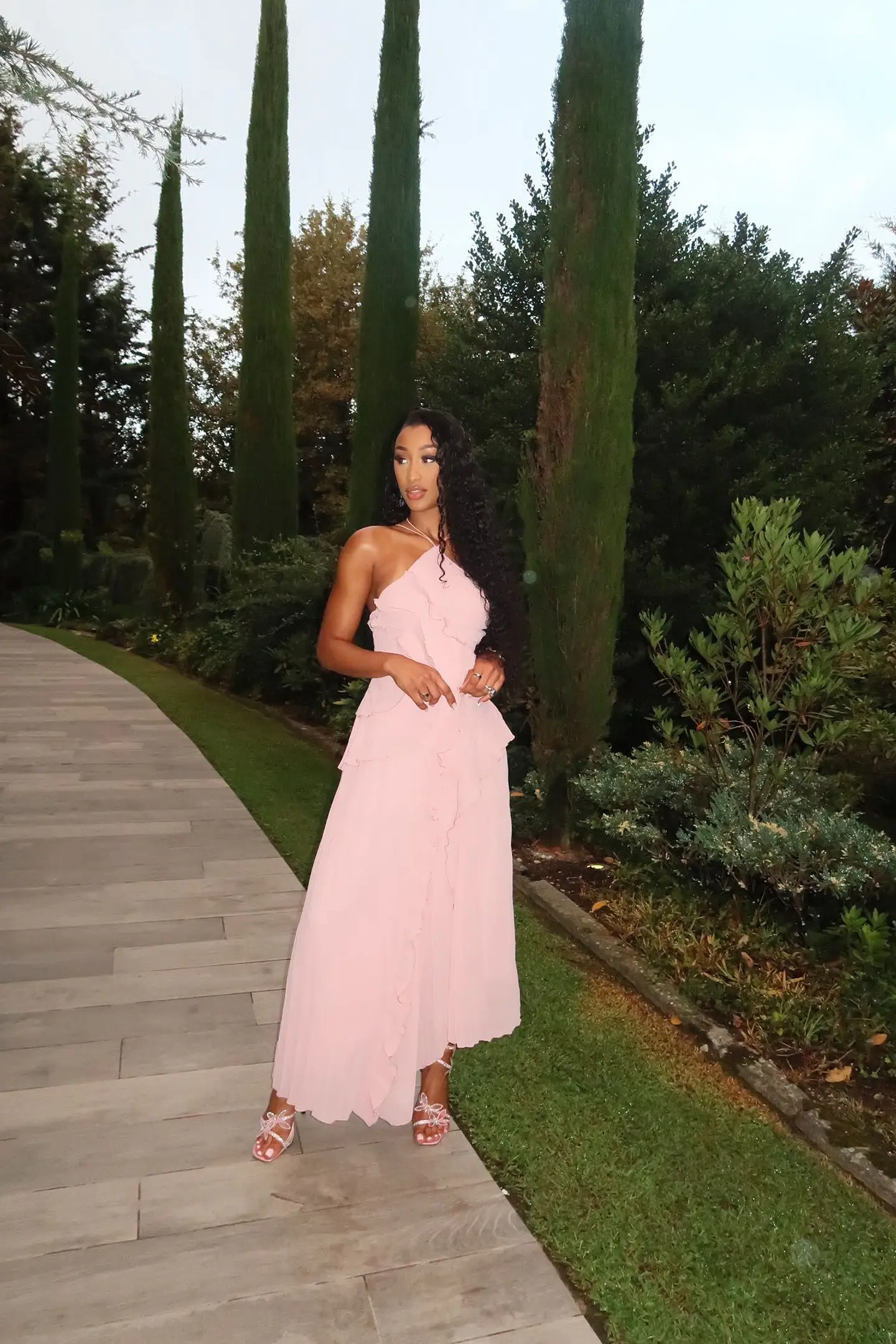 Diva Midi Dress Pink 2