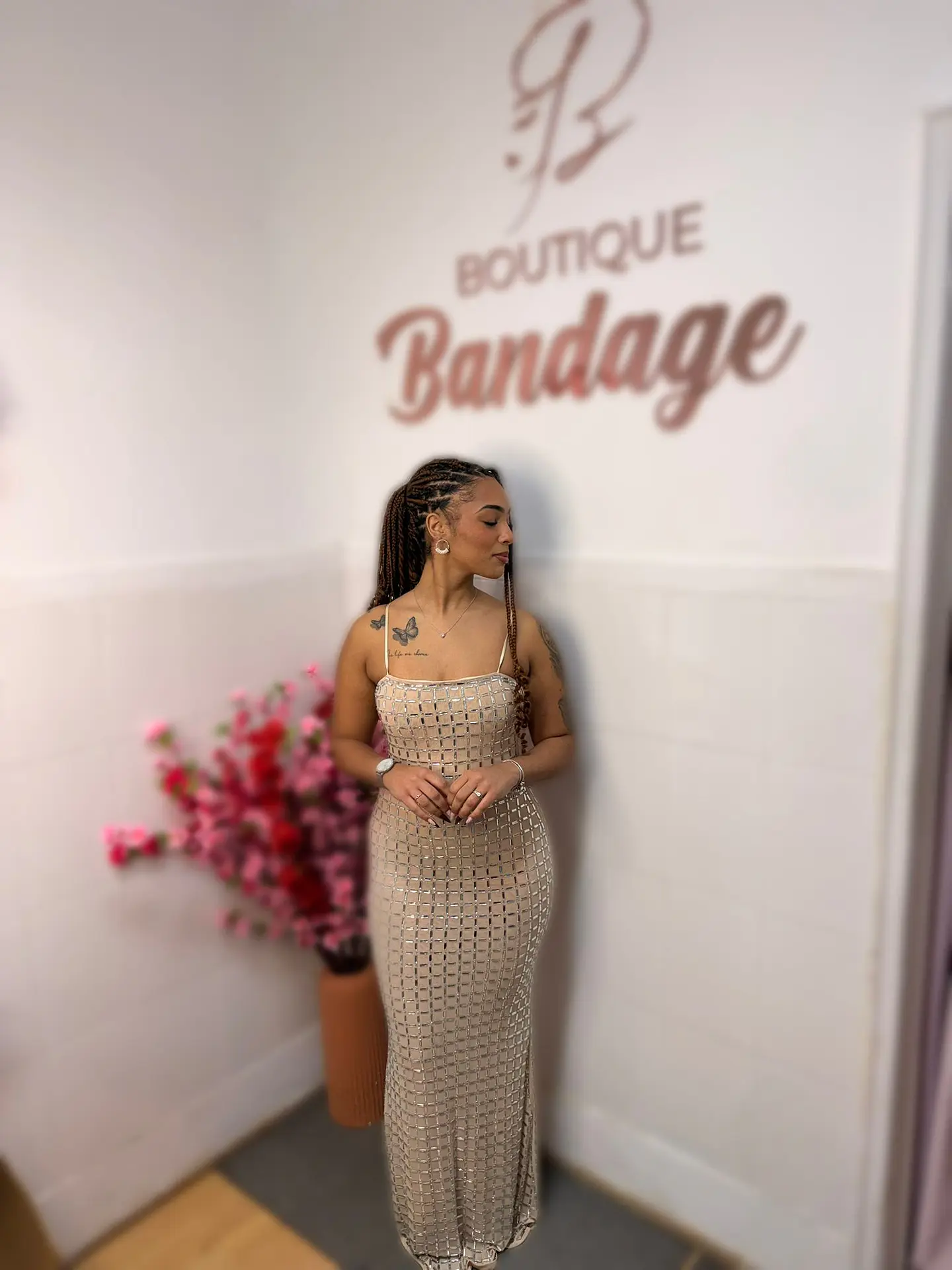 Leya Maxi Dress Beige 1