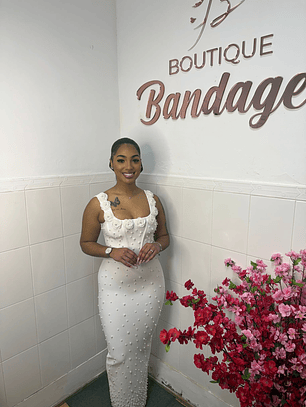 Vestido bandage Esmeralda - Branco