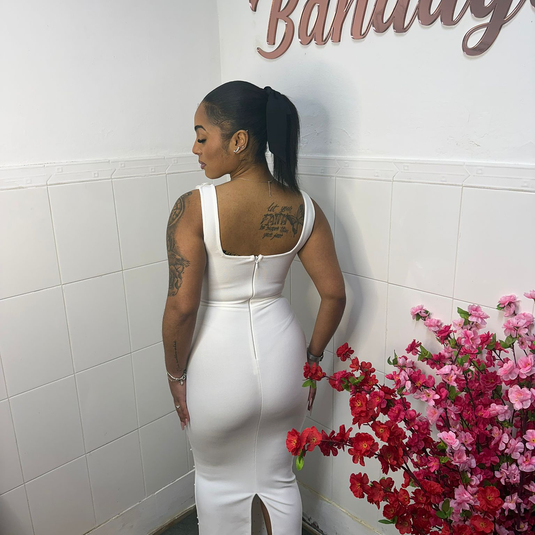 Vestido bandage Esmeralda - Branco 2