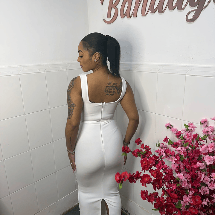 Vestido bandage Esmeralda - Branco 2