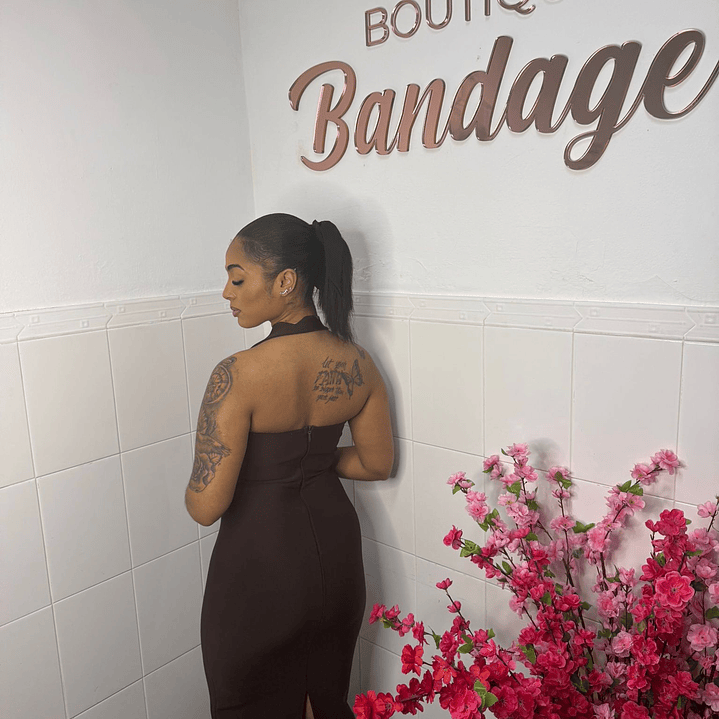 Vestido Bandage Isadora - Castanho 2