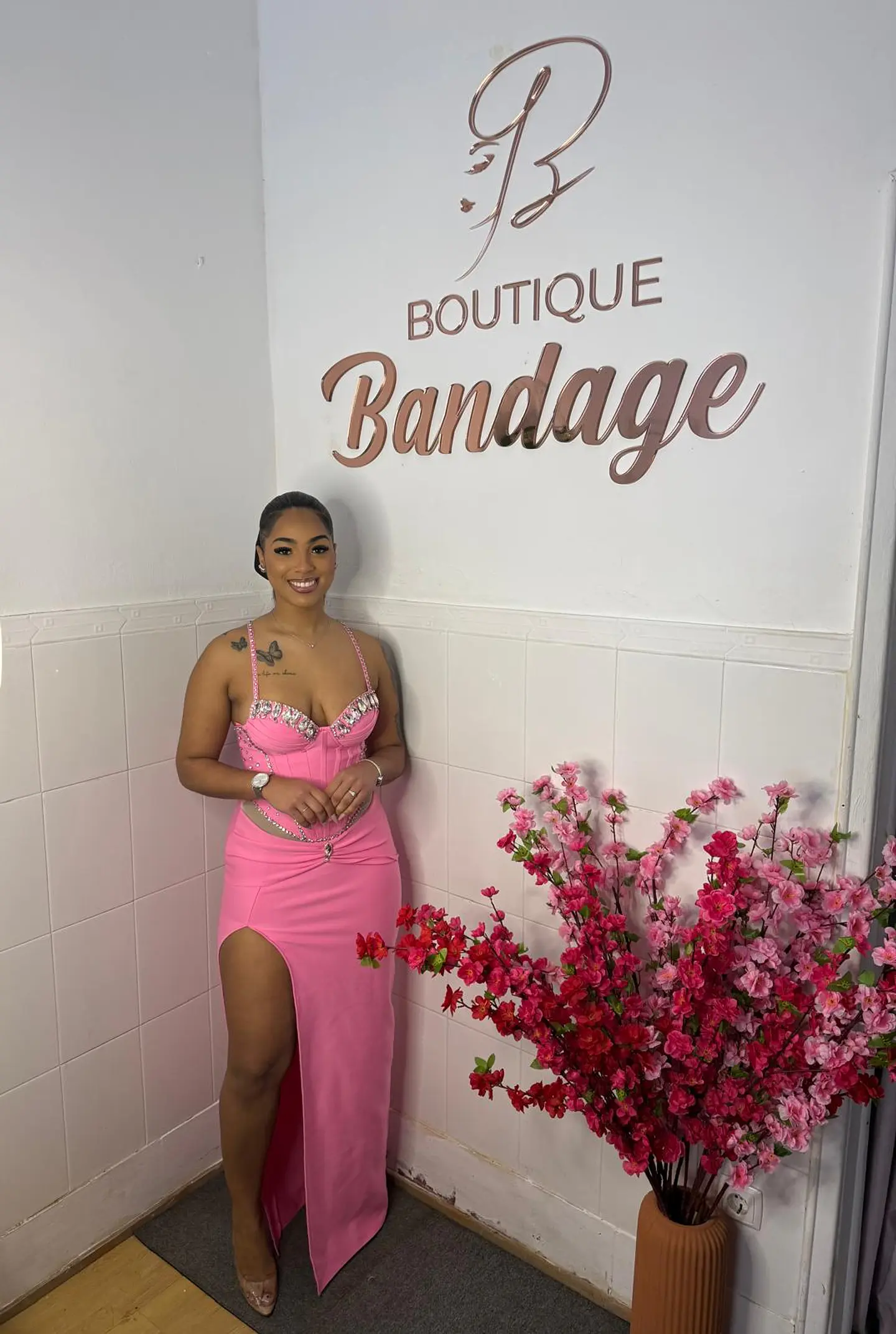 Elin Maxi Dress Pink 1