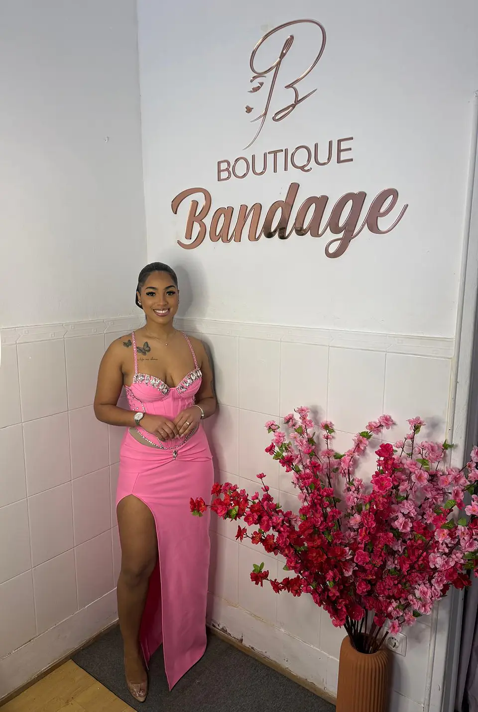 Elin Maxi Dress Pink 1