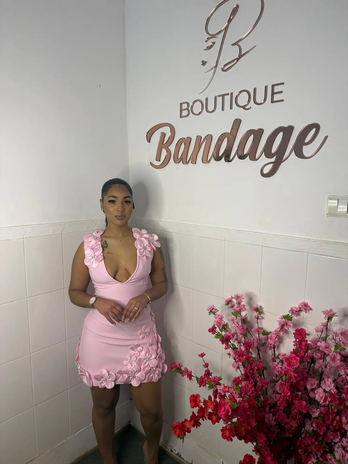 Florrie Mini Dress Pink 1