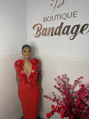 Vestido Bandage Clemmie - Vermelho