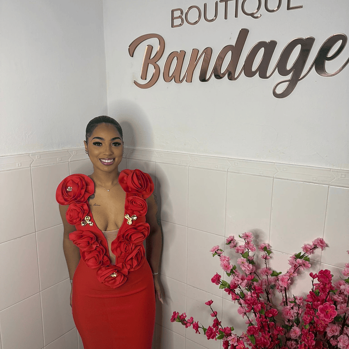 Vestido Bandage Clemmie - Vermelho 1