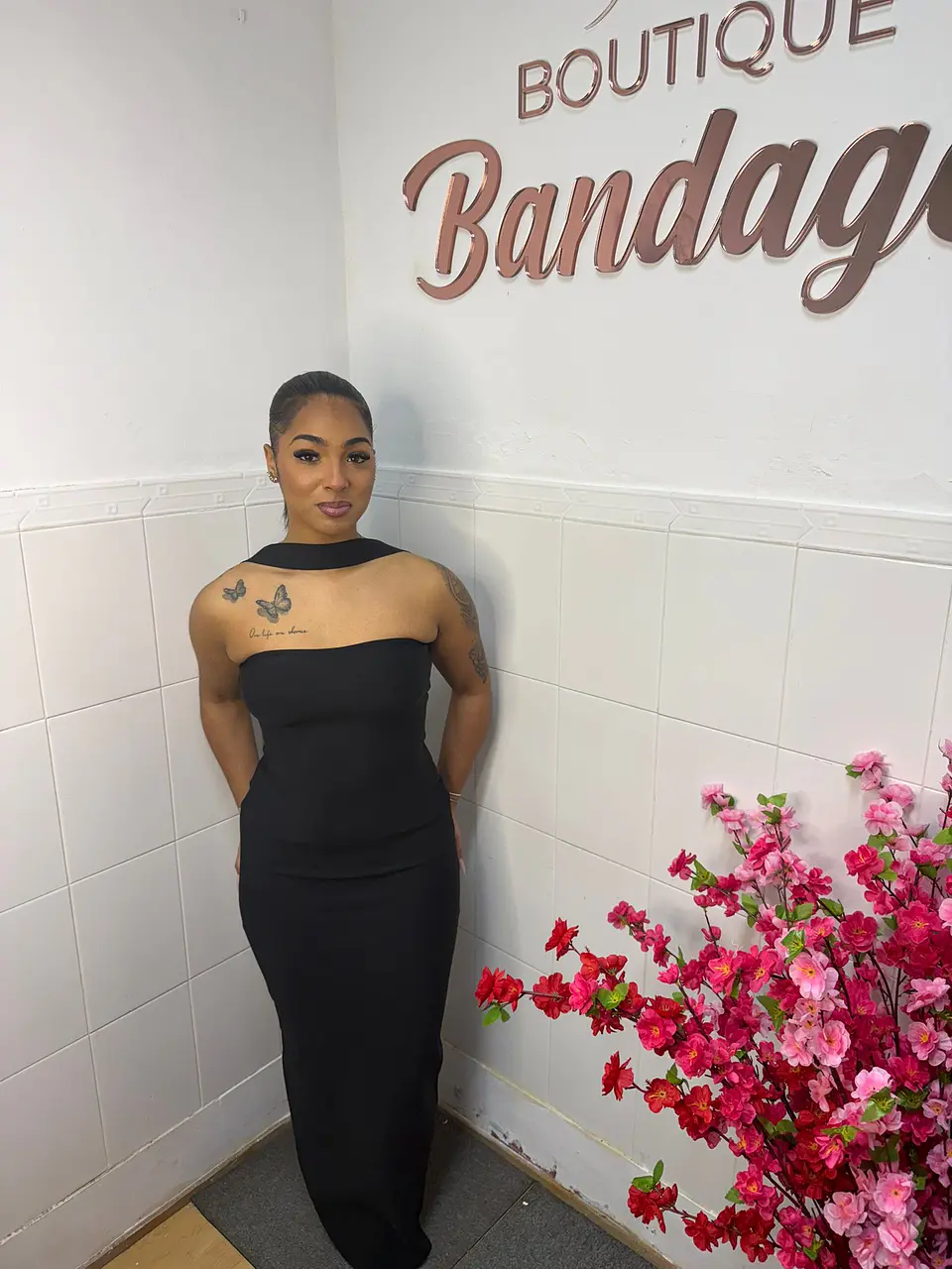 Ysabelle Midi Dress Black 1