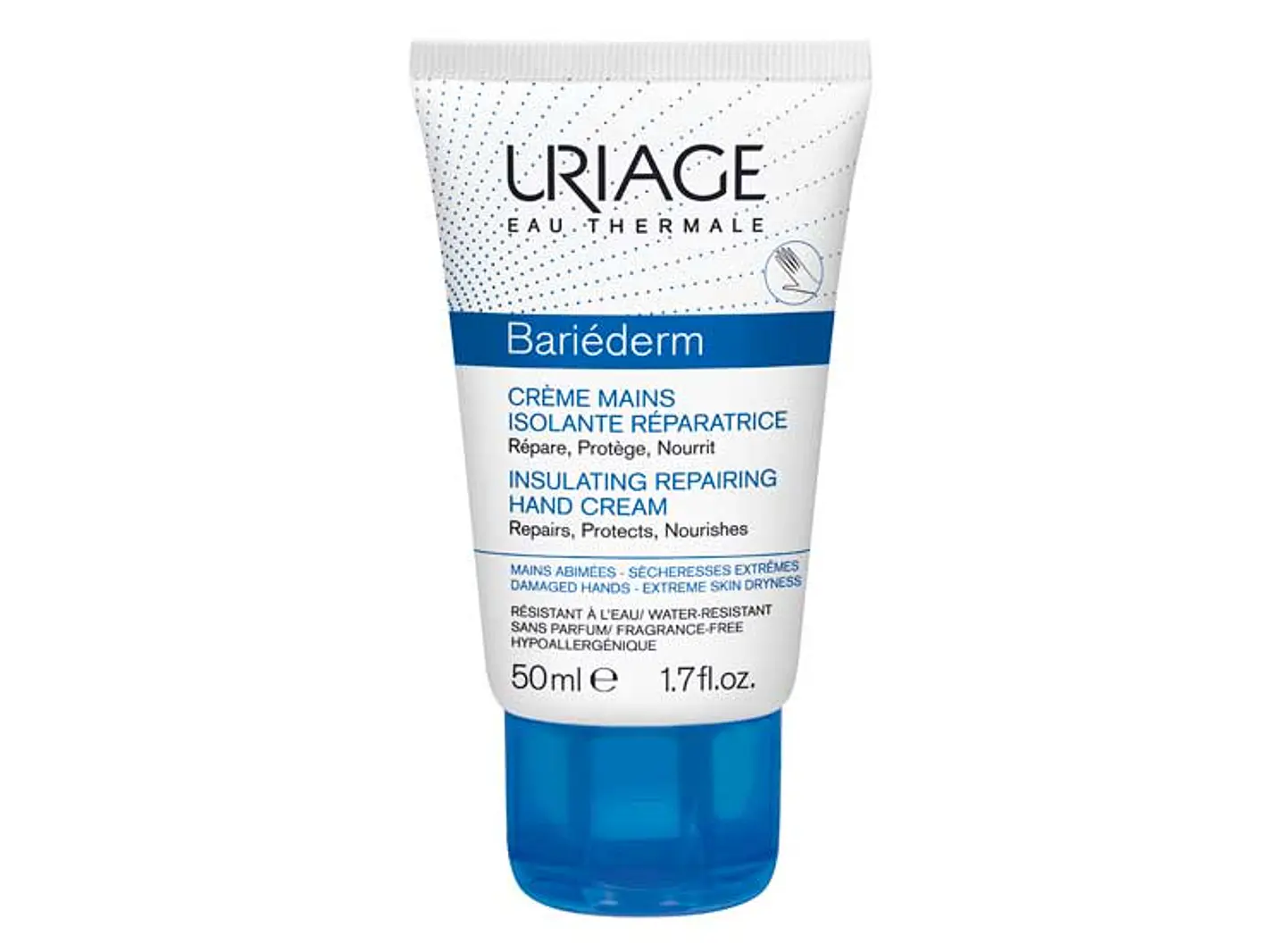 Bariéderm CICA Crema de Manos Uriage – Reparación Intensiva de Manos Secas y Dañadas 1