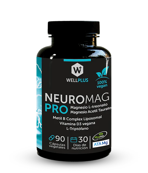NeuroMag Pro Wellplus – Magnesio L-Treonato, Taurina, Triptófano y Complejo B Liposomal | Boutique de Piel