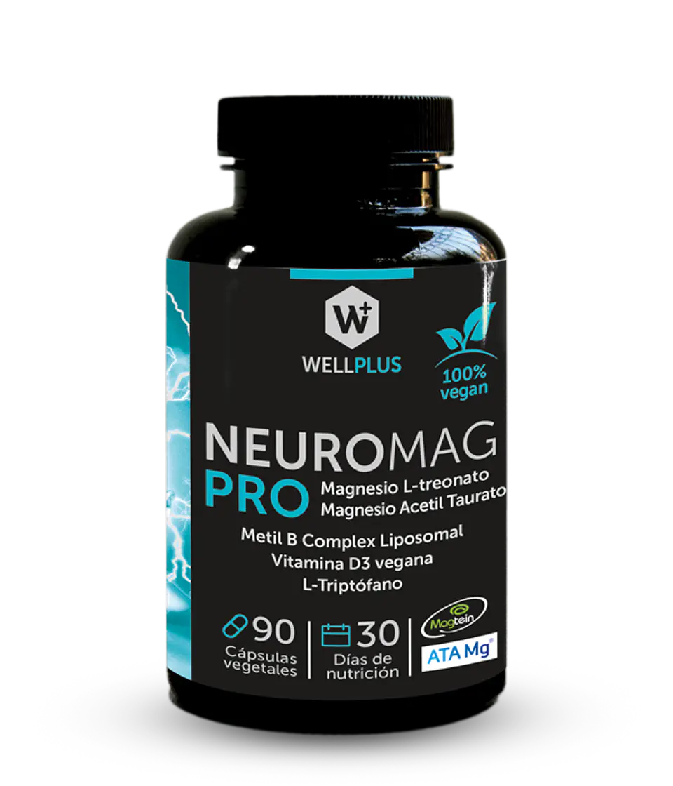 NeuroMag Pro Wellplus – Magnesio L-Treonato, Taurina, Triptófano y Complejo B Liposomal | Boutique de Piel 1