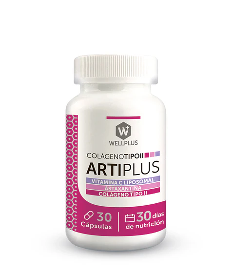 Artiplus Wellplus Colágeno Tipo II , Vitamina C liposomal y astaxantina | Boutique de Piel