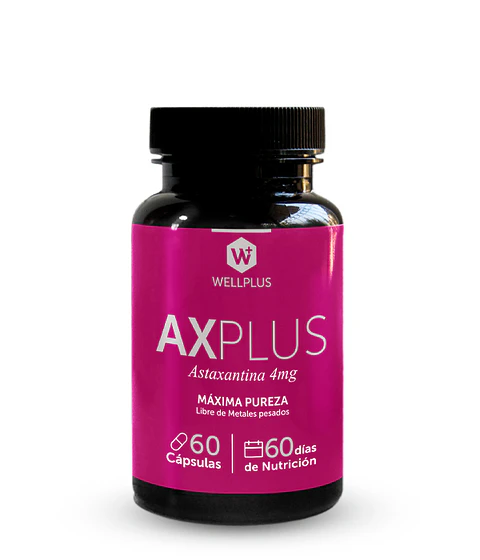 AX Plus Astaxantina 4 mg Wellplus 60 cápsulas – Antioxidante de alta pureza | Boutique de Piel