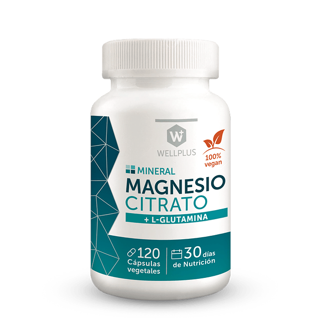 Magnesio Citrato + L Glutamina 120 Cápsulas
