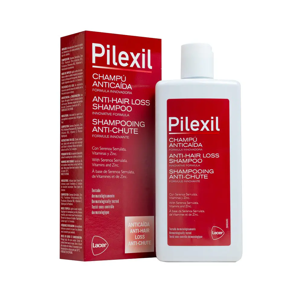Pilexil Shampoo Anticaída 300ml ¿Notas que tu cabello se cae más de lo habitual? ¿Te preocupa la pérdida de densidad capilar? 1