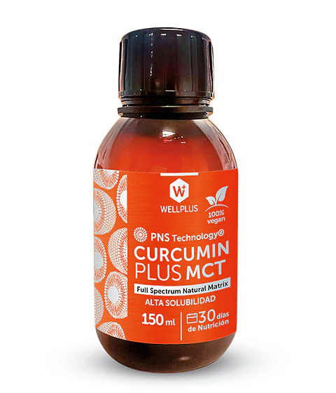 Curcumin Plus MCT Wellplus – Curcumina Liposomal con MCT de Alta Absorción 150 ml
