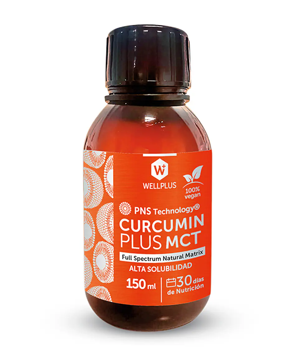 Curcumin Plus MCT Wellplus – Curcumina Liposomal con MCT de Alta Absorción 150 ml 1