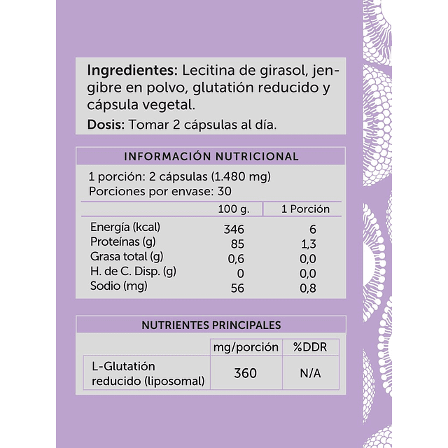 L-Glutatión Liposomal 60 cápsulas