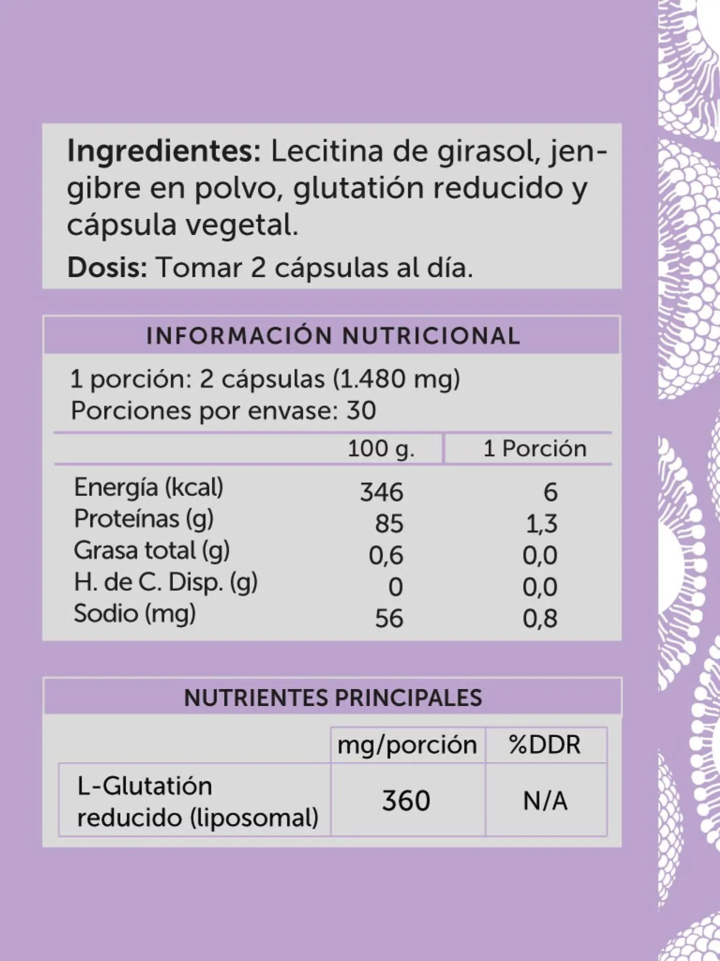 L-Glutatión Liposomal 60 cáp 2