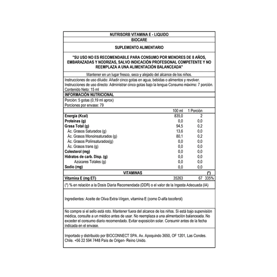 Nutrisorb - Vitamina E líquida 15ml  3
