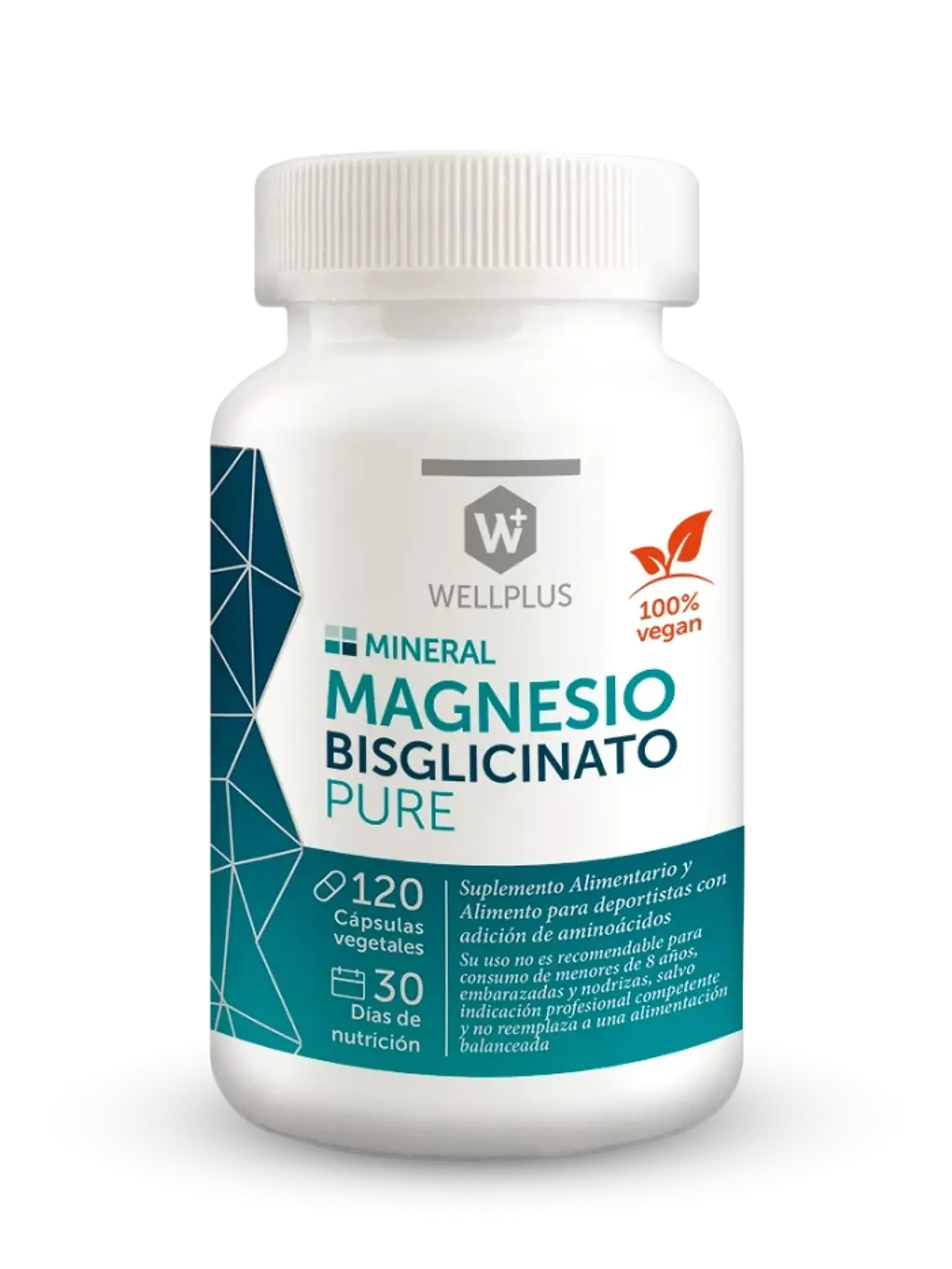 Magnesio Bisglicinato Pure 120 cáp 1