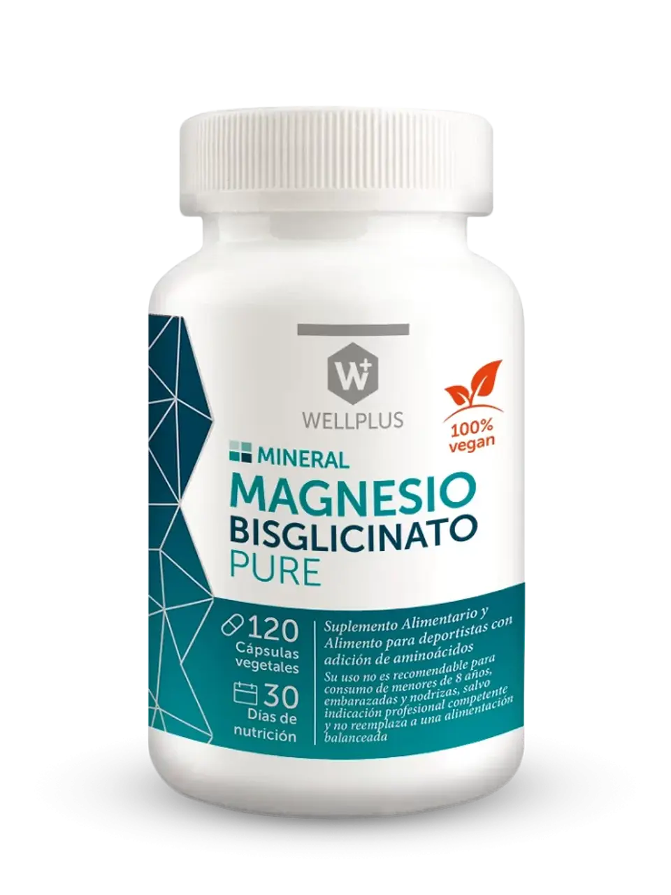 Magnesio Bisglicinato Pure 120 cáp 1