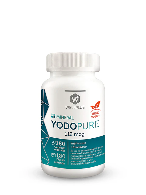 YodoPure Wellplus – Yodo Natural de Kelp Noruego 112 mcg 180 cápsulas Boutique de Piel