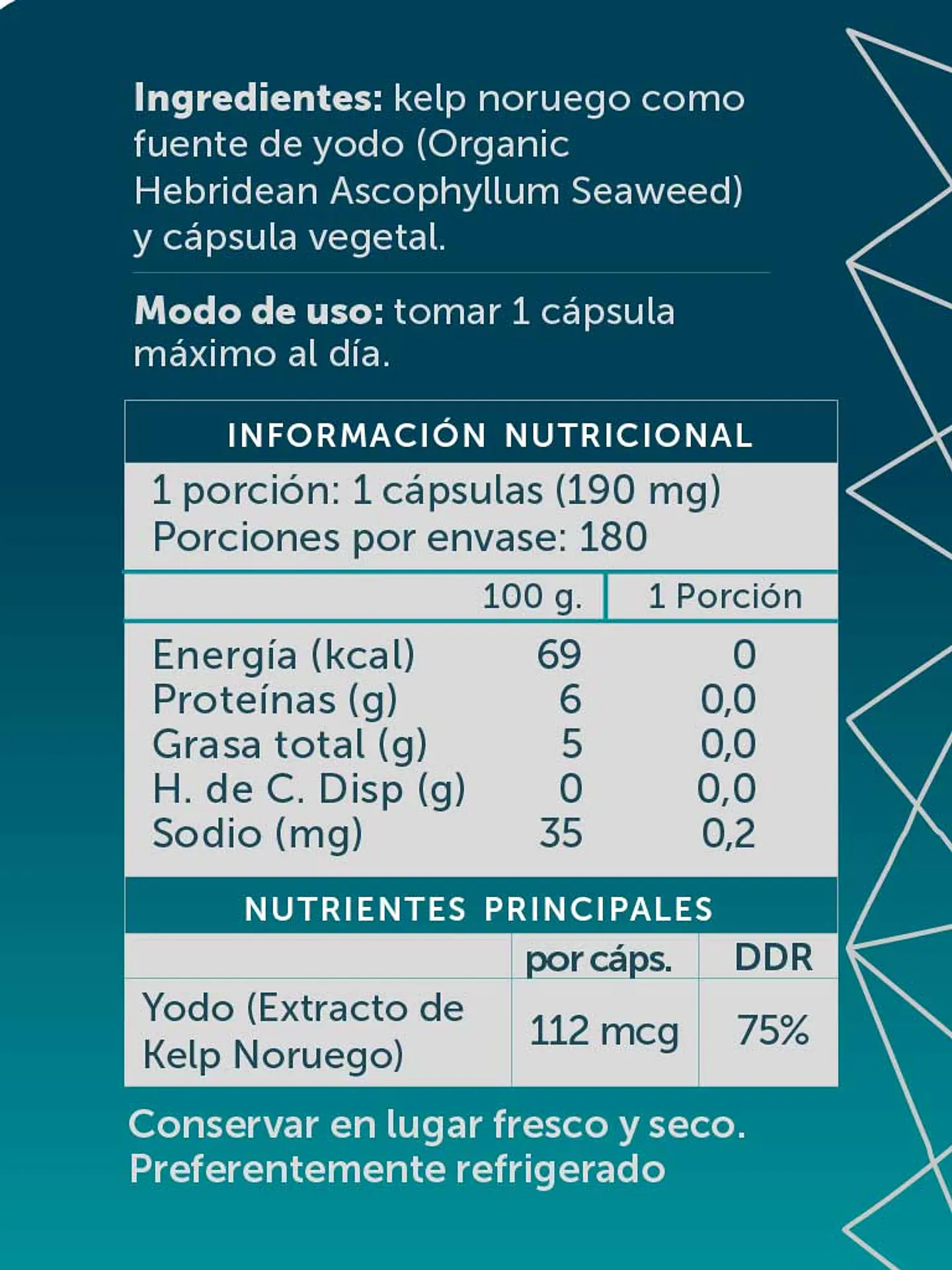 YodoPure Wellplus – Yodo Natural de Kelp Noruego 112 mcg 180 cápsulas Boutique de Piel 2