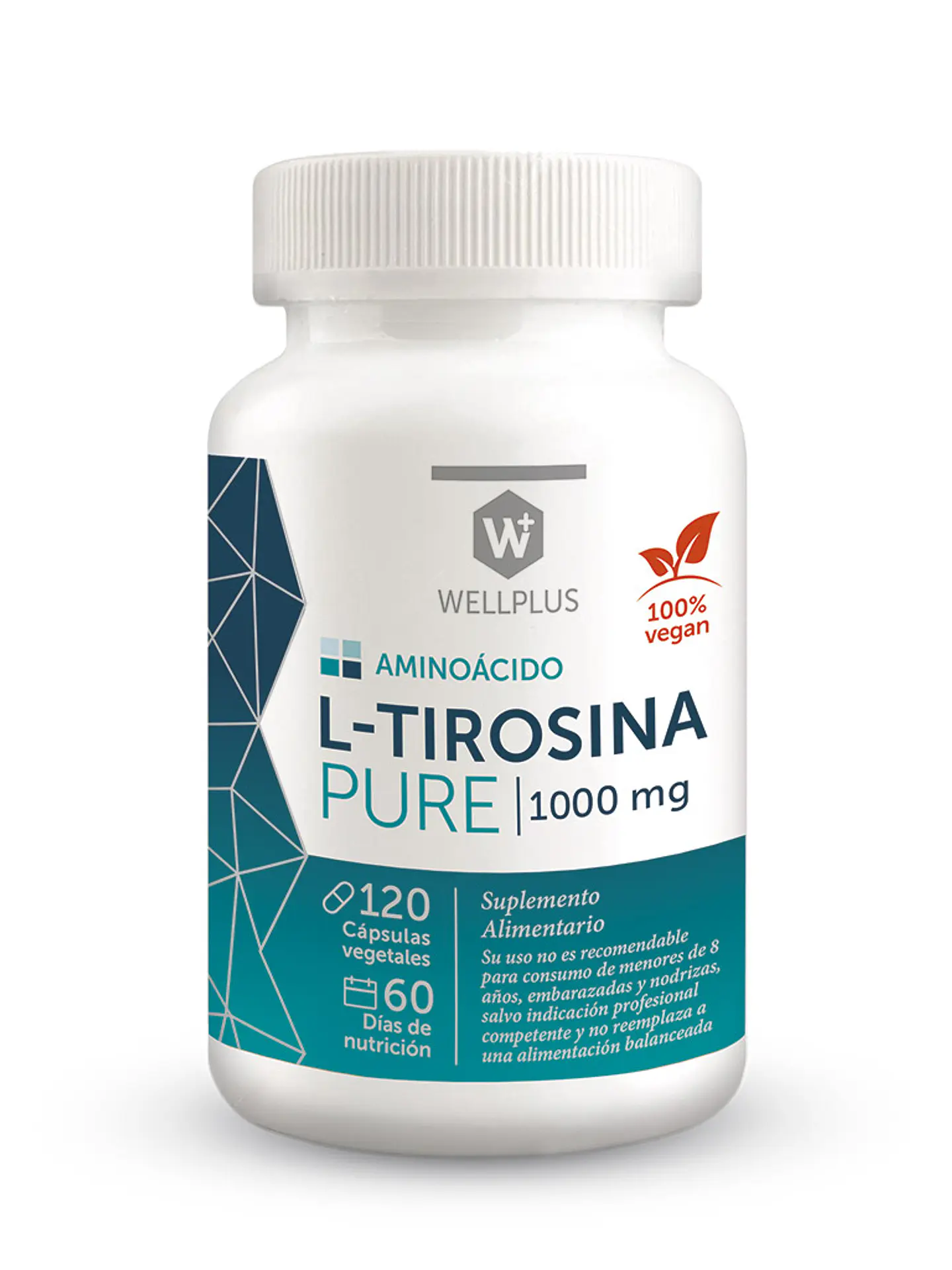 L-Tirosina Pure 1500 mg  120 cápsulas 1