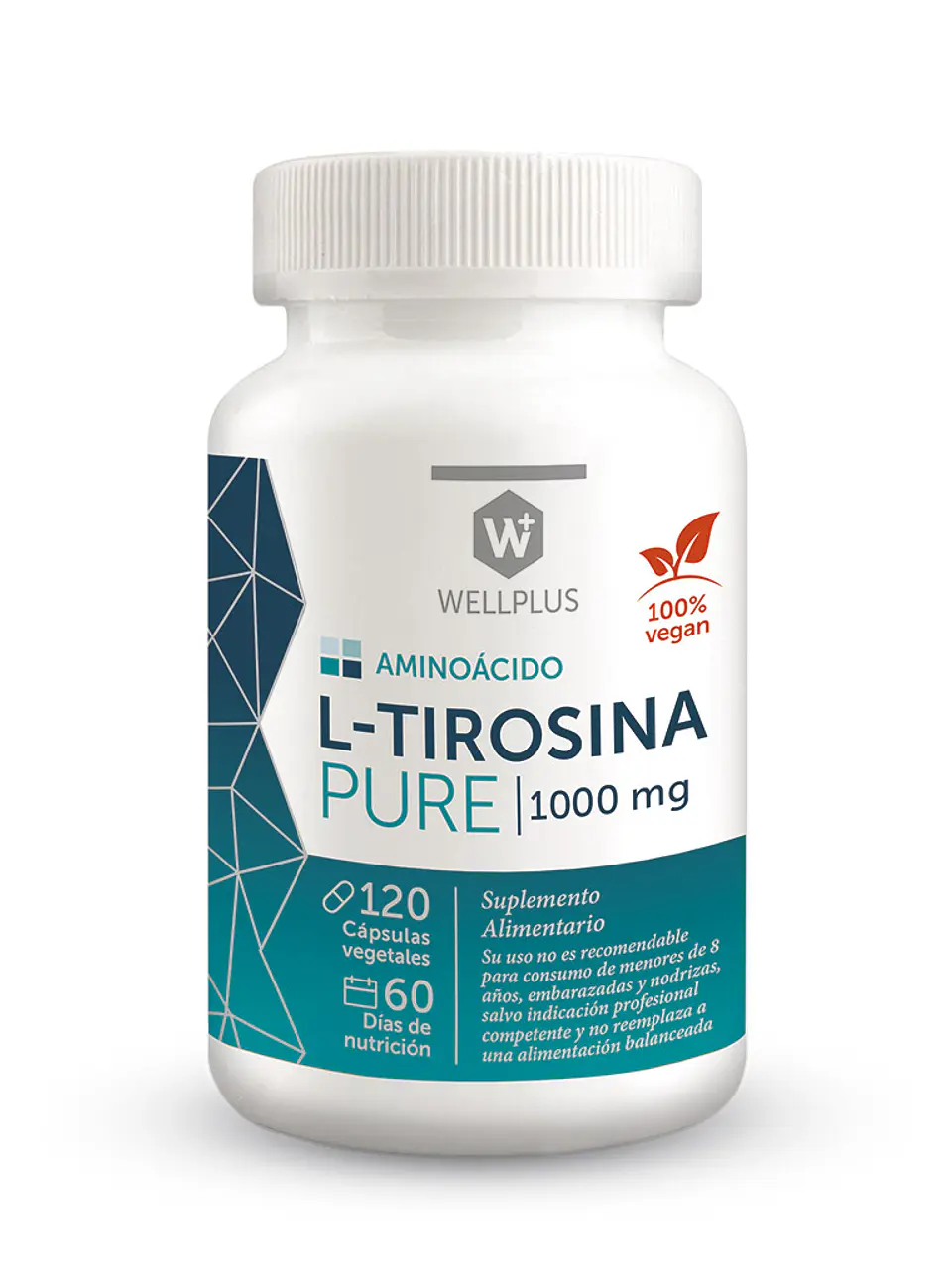 L-Tirosina Pure 1500 mg  120 cápsulas 1