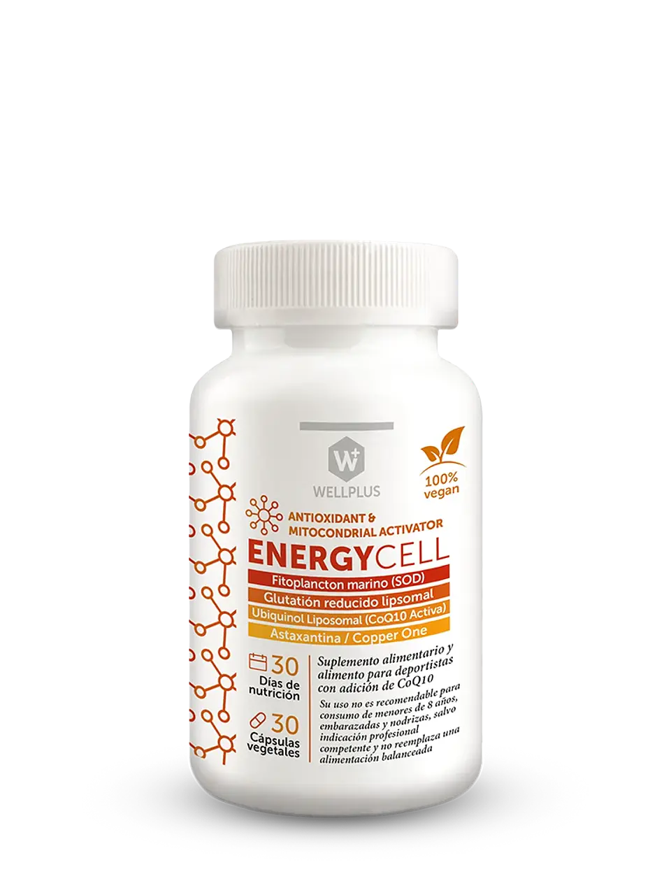 Energy Cell Wellplus – Glutatión Liposomal + CoQ10 + Astaxantina | Energía Celular y Antioxidante Avanzado 30 cápsulas 1
